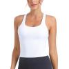imageRUNNING GIRL Workout Tank Tops with Built in Bras for WomenWork Top for WomenSports Bras for Women Padded Yoga BraWhite