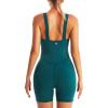 imageRUNNING GIRL Jumpsuits for Women Ribbed Backless Sexy One Piece Outfits Tummy Control Unitard Bodysuit Athletic Rompers2940teal Green
