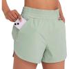 imageRUNNING GIRL Running Shorts for Women Quick Dry Athletic Shorts High Waisted Gym Shorts Elastic Workout Shorts Zipper Pockets