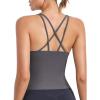 imageRUNNING GIRL Workout Tank Tops with Built in Bras for WomenWork Top for WomenSports Bras for Women Padded Yoga BraGrey