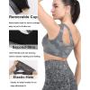 imageRUNNING GIRL One Shoulder Workout Sports Bra Padded Yoga Gym Top Sexy Cute Bralette Medium SupportCamo Grey