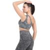 imageRUNNING GIRL One Shoulder Workout Sports Bra Padded Yoga Gym Top Sexy Cute Bralette Medium SupportCamo Grey