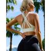 imageRUNNING GIRL Sports Bra for Women High Support CrissCross Back Padded Strappy Sports Bras Yoga Bra with Removable Cups1blackgreywhite