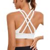 imageRUNNING GIRL Sports Bra for Women High Support CrissCross Back Padded Strappy Sports Bras Yoga Bra with Removable Cups1blackgreywhite
