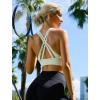 imageRUNNING GIRL Sports Bra for Women High Support CrissCross Back Padded Strappy Sports Bras Yoga Bra with Removable Cups1blackwhitedark Blue