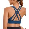 imageRUNNING GIRL Sports Bra for Women High Support CrissCross Back Padded Strappy Sports Bras Yoga Bra with Removable Cups1blackwhitedark Blue
