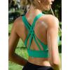 imageRUNNING GIRL Sports Bra for Women High Support CrissCross Back Padded Strappy Sports Bras Yoga Bra with Removable Cups1bluepinkgreen