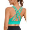 imageRUNNING GIRL Sports Bra for Women High Support CrissCross Back Padded Strappy Sports Bras Yoga Bra with Removable Cups1bluepinkgreen