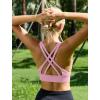 imageRUNNING GIRL Sports Bra for Women High Support CrissCross Back Padded Strappy Sports Bras Yoga Bra with Removable Cups1bluepinkgreen