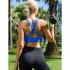 imageRUNNING GIRL Sports Bra for Women High Support CrissCross Back Padded Strappy Sports Bras Yoga Bra with Removable Cups1bluepinkgreen