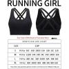imageRUNNING GIRL Sports Bra for Women High Support CrissCross Back Padded Strappy Sports Bras Yoga Bra with Removable CupsBlack