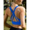 imageRUNNING GIRL Sports Bra for Women High Support CrissCross Back Padded Strappy Sports Bras Yoga Bra with Removable CupsBlue