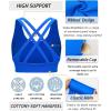 imageRUNNING GIRL Sports Bra for Women High Support CrissCross Back Padded Strappy Sports Bras Yoga Bra with Removable CupsBlue