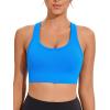 imageRUNNING GIRL Sports Bra for Women High Support CrissCross Back Padded Strappy Sports Bras Yoga Bra with Removable CupsBlue