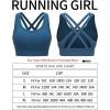 imageRUNNING GIRL Sports Bra for Women High Support CrissCross Back Padded Strappy Sports Bras Yoga Bra with Removable CupsDark Blue