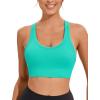 imageRUNNING GIRL Sports Bra for Women High Support CrissCross Back Padded Strappy Sports Bras Yoga Bra with Removable CupsGreen