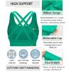 imageRUNNING GIRL Sports Bra for Women High Support CrissCross Back Padded Strappy Sports Bras Yoga Bra with Removable CupsGreen