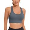 imageRUNNING GIRL Sports Bra for Women High Support CrissCross Back Padded Strappy Sports Bras Yoga Bra with Removable CupsGrey