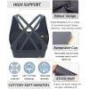 imageRUNNING GIRL Sports Bra for Women High Support CrissCross Back Padded Strappy Sports Bras Yoga Bra with Removable CupsGrey