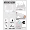 imageRUNNING GIRL Sports Bra for Women Sexy Crisscross Back Medium Support Padded Strappy Yoga Bra with Removable Cups2785 White M