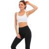 imageRUNNING GIRL Sports Bra for Women Sexy Crisscross Back Medium Support Padded Strappy Yoga Bra with Removable Cups2785 White M
