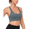 imageRUNNING GIRL Sports Bras for WomenSexy Crisscross Back Seamless Padded Sports Bra High Support with Removable Pads1blackgreygreen
