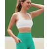 imageRUNNING GIRL Sports Bras for WomenSquare Neck Sports Bra High Support Yoga Bra Workout Crop Top with Built in Bra1bright White