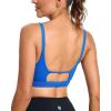 imageRUNNING GIRL Sports Bras for WomenSquare Neck Sports Bra High Support Yoga Bra Workout Crop Top with Built in Bra1brillant Blue