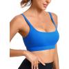 imageRUNNING GIRL Sports Bras for WomenSquare Neck Sports Bra High Support Yoga Bra Workout Crop Top with Built in Bra1brillant Blue