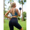 imageRUNNING GIRL Sports Bras for WomenSquare Neck Sports Bra High Support Yoga Bra Workout Crop Top with Built in Bra1dark Blue