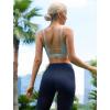 imageRUNNING GIRL Sports Bras for WomenSquare Neck Sports Bra High Support Yoga Bra Workout Crop Top with Built in Bra1grey