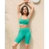 imageRUNNING GIRL Sports Bras for WomenSquare Neck Sports Bra High Support Yoga Bra Workout Crop Top with Built in Bra1vivid Green