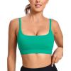 imageRUNNING GIRL Sports Bras for WomenSquare Neck Sports Bra High Support Yoga Bra Workout Crop Top with Built in Bra1vivid Green