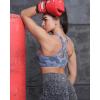 imageRUNNING GIRL Sports Bras for WomenSquare Neck Sports Bra High Support Yoga Bra Workout Crop Top with Built in BraZcamouflage Blue