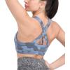 imageRUNNING GIRL Sports Bras for WomenSquare Neck Sports Bra High Support Yoga Bra Workout Crop Top with Built in BraZcamouflage Blue