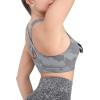 imageRUNNING GIRL Sports Bras for WomenSquare Neck Sports Bra High Support Yoga Bra Workout Crop Top with Built in BraZcamouflage Grey