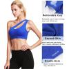 imageRUNNING GIRL Womens One Shoulder Sports Bras Workout Left Strap Yoga Bras Cute Medium Support Crop TopBazure