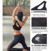 imageRUNNING GIRL Womens One Shoulder Sports Bras Workout Left Strap Yoga Bras Cute Medium Support Crop TopBblack