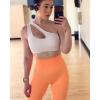 imageRUNNING GIRL Womens One Shoulder Sports Bras Workout Left Strap Yoga Bras Cute Medium Support Crop TopBbw
