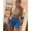 imageRUNNING GIRL Womens One Shoulder Sports Bras Workout Left Strap Yoga Bras Cute Medium Support Crop TopBwhite