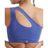 imageRUNNING GIRL Womens One Shoulder Sports Bras Workout Left Strap Yoga Bras Cute Medium Support Crop TopViolet
