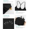 imageWomens Workout Tank Tops Sleeveless Crop Tops Exercise Yoga Shirts Casual Athletic Running TShirtsBX2941 BlackXL