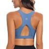 imageRUNNING GIRL Sports Bra for WomenHigh Impact Large Bust Padded Sports Bra Fitness Workout Running Yoga Tank TopsWX2827 Light Blue XL