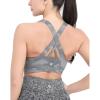 imageRUNNING GIRL Sports Bras for WomenSquare Neck Sports Bra High Support Yoga Bra Workout Crop Top with Built in BraZcamouflage Grey