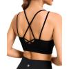 imageRUNNING GIRL Sports Bras for Women Pack Criss Cross Back Sexy Strappy Sports Bra Seamless Padded Yoga Bra with Removable Cups3040 Black