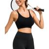 imageRUNNING GIRL Sports Bras for Women Pack Criss Cross Back Sexy Strappy Sports Bra Seamless Padded Yoga Bra with Removable Cups3040 Black