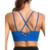imageRUNNING GIRL Sports Bras for Women Pack Criss Cross Back Sexy Strappy Sports Bra Seamless Padded Yoga Bra with Removable Cups3040 BlackGreyBlue