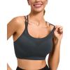 imageRUNNING GIRL Sports Bras for Women Pack Criss Cross Back Sexy Strappy Sports Bra Seamless Padded Yoga Bra with Removable Cups3040 BlackWhiteGrey