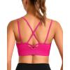 imageRUNNING GIRL Sports Bras for Women Pack Criss Cross Back Sexy Strappy Sports Bra Seamless Padded Yoga Bra with Removable Cups3040 BlackWhitePink