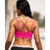 imageRUNNING GIRL Sports Bras for Women Pack Criss Cross Back Sexy Strappy Sports Bra Seamless Padded Yoga Bra with Removable Cups3040 Hot Pink
